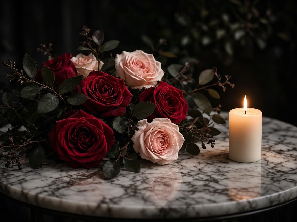 Sweetest Day flowers, a mood photograph