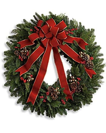 Classic Holiday Wreath, another view