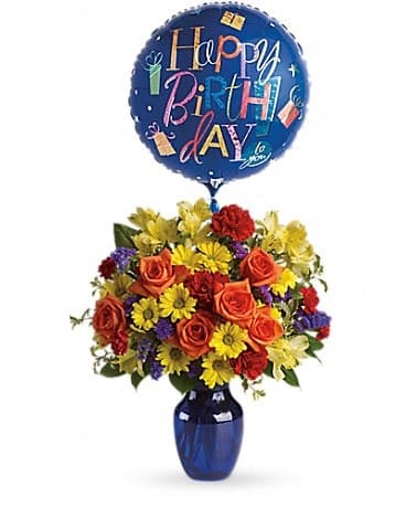 Fly Away Birthday Bouquet, another view
