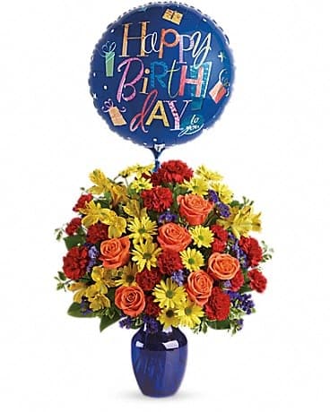 Fly Away Birthday Bouquet, another view
