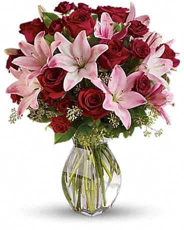 Lavish Love Bouquet with Long Stemmed Red Roses, another view