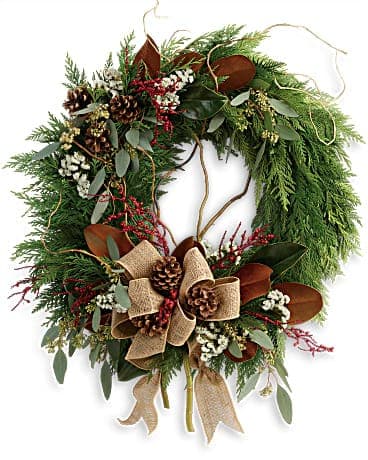 Rustic Holiday Wreath, another view