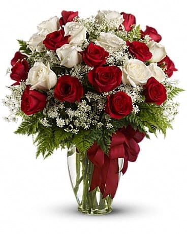 Love's Divine Bouquet - Long Stemmed Roses, another view