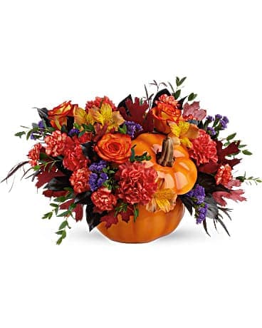 Teleflora's Hauntingly Pretty Pumpkin Bouquet, another view