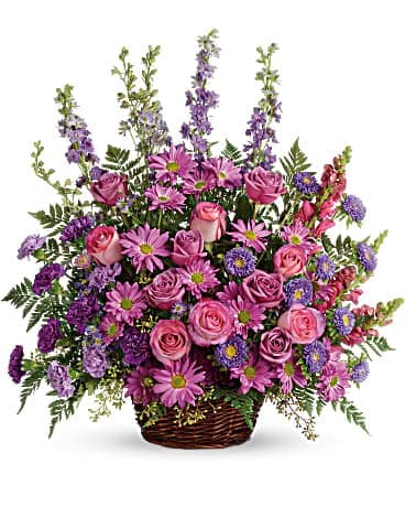 Gracious Lavender Basket, another view