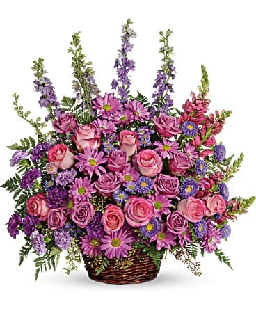 Gracious Lavender Basket, another view